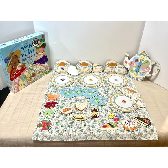 eeBoo Tea Party Spinner Game toy; 2 to 4 players; 15 - 30 play time - Picture 2 of 5